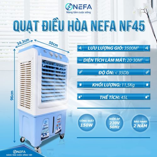 Quạt điều hòa hơi nước Nefa NF45 cơ