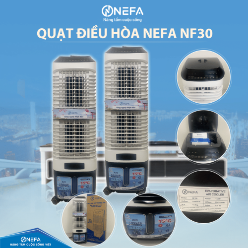 Quạt điều hòa hơi nước Nefa NF30 khiển - Ảnh 6