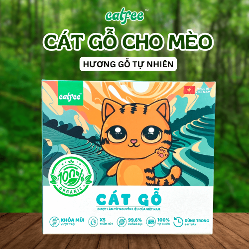Cát gỗ cho mèo hương gỗ tự nhiên Catfee™ - 9L - Hình ảnh 2