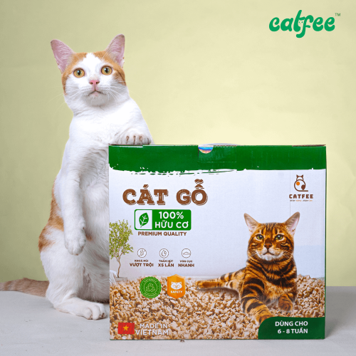 Cát gỗ cho mèo hương gỗ tự nhiên Catfee™ - 9L - Hình ảnh 3