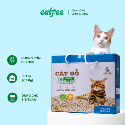Cát gỗ cho mèo hương Cốm Catfee™ - 6L - Hình ảnh 3