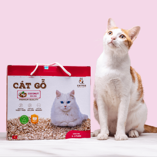 Cát gỗ cho mèo hương Sữa Dừa Catfee™ - 6L - Hình ảnh 3