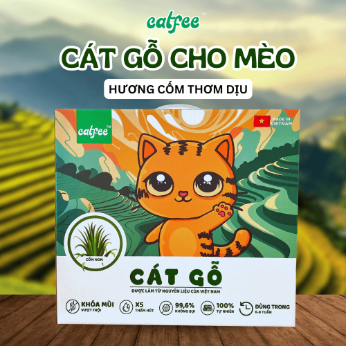 Cát gỗ cho mèo hương Cốm Catfee™ - 9L - Hình ảnh 6